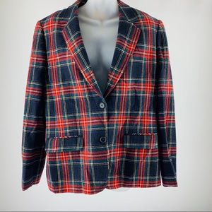 Vintage 80s 90s Pendleton oversized Red Plaid Blazer
